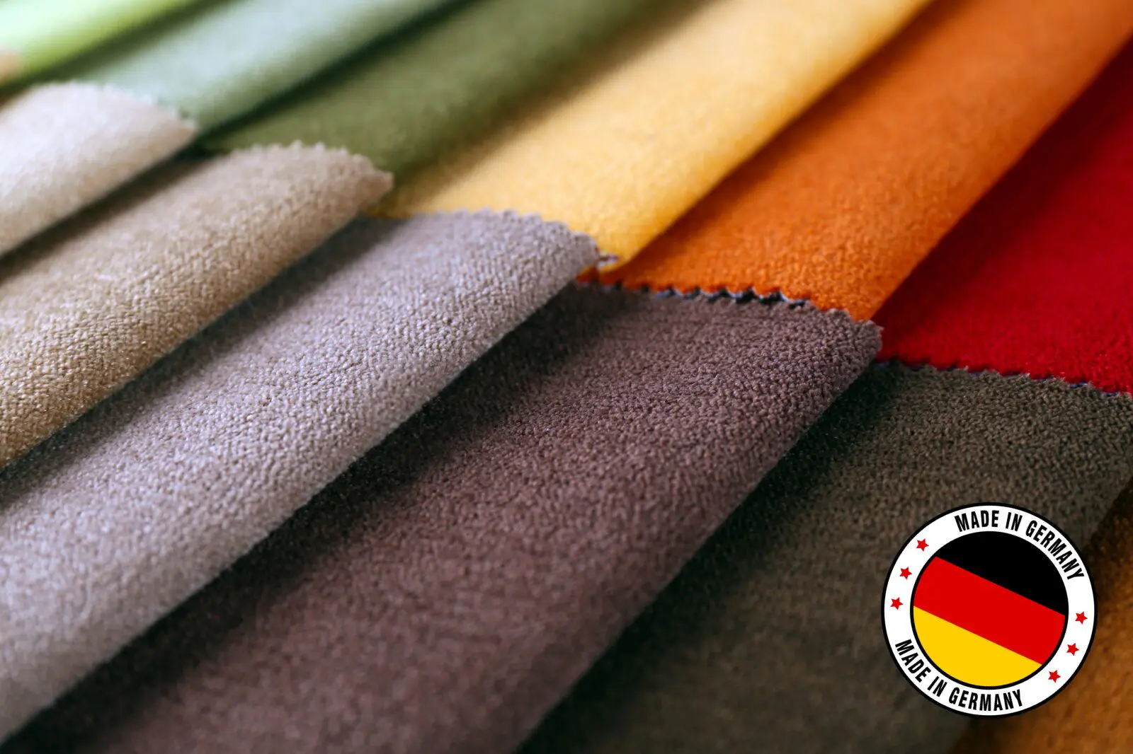 große Auswahl hochwertiger Stoffe